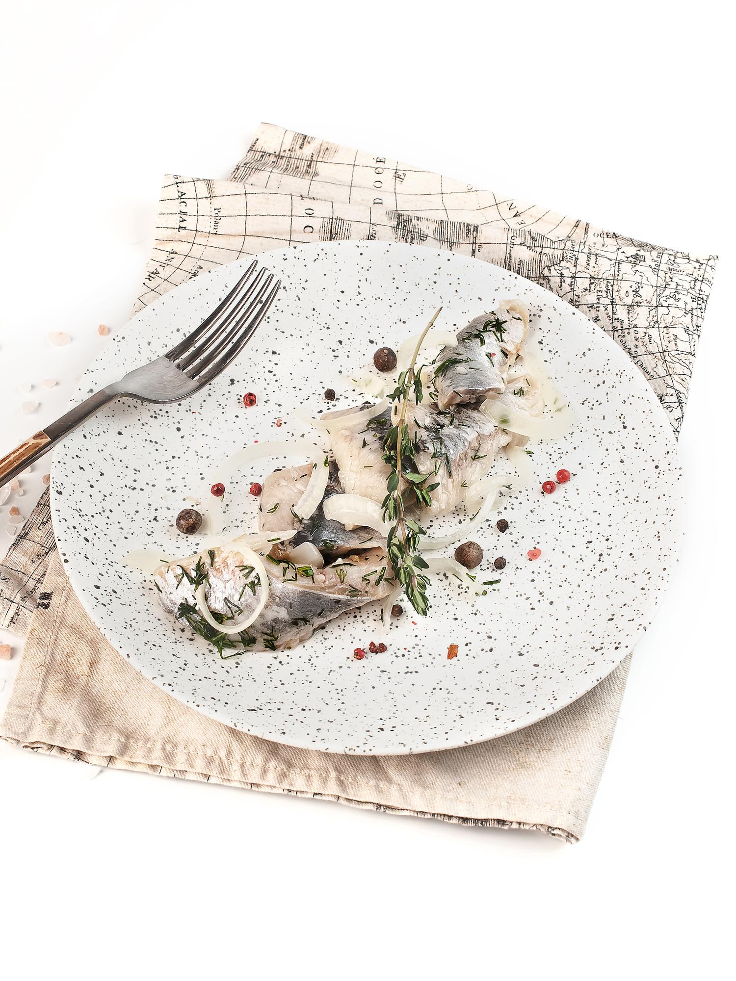 large editorial shot of plated rustic dish